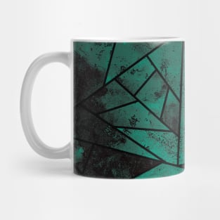 Modern Dark Green Geometric Mosaic Mug